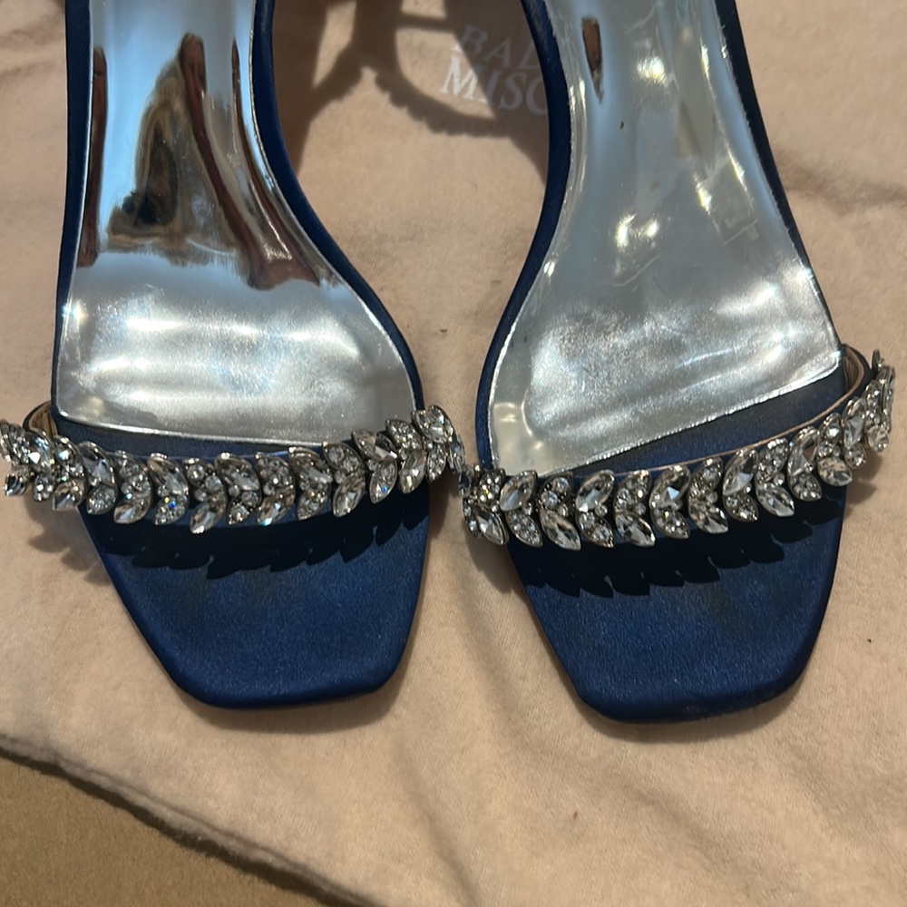 Badgley Mischka Kenya Blue Heels